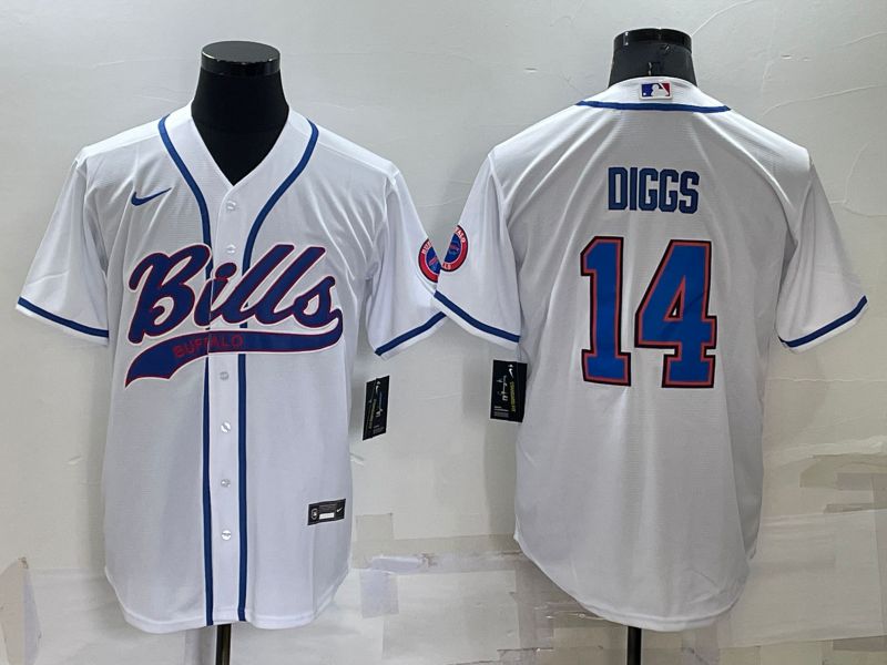 Men Buffalo Bills 14 Diggs White 2022 Nike Co branded NFL Jersey